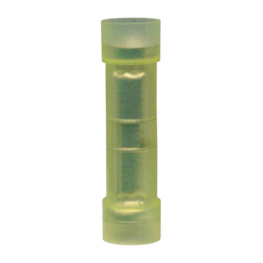 WBNYDF5 - 12 to 10 AWG Nylon Insulated Butt Splice Connectors, Double Crimp, Window, 50 Pieces