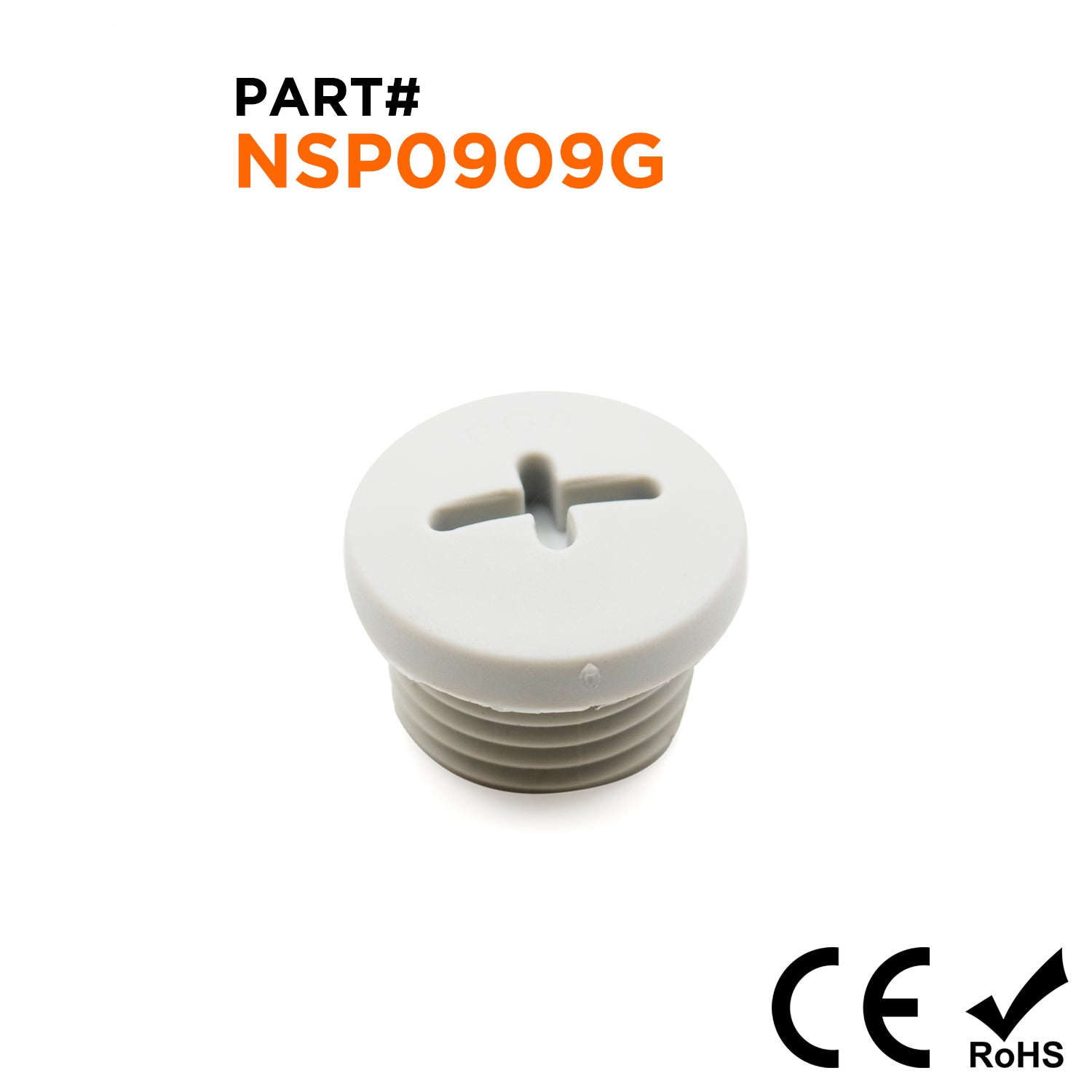 NSP0909G - PG9 Nylon Screw Plug - Gray