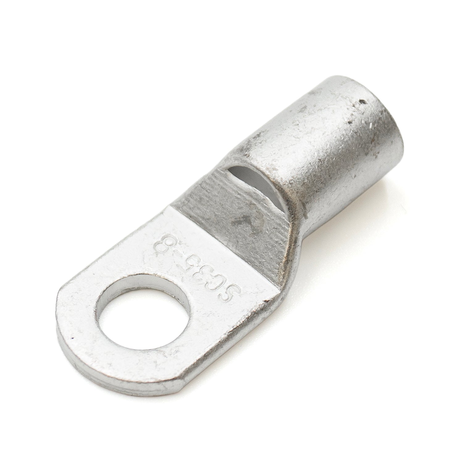 SCH358 - 2 AWG Sin aislamiento Tubular Ring Lugs, 5/16" Orificio, 25 piezas