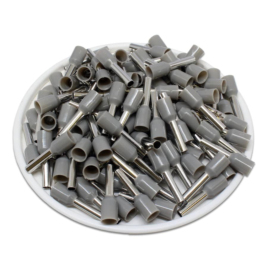 AT25010 - 14 AWG Insulated Punteras, 10mm Pin, Gris, UL Recognized, 500 piezas