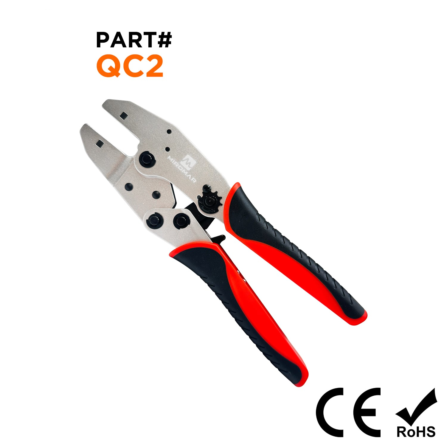 QC2 Crimping Tool, Lightweight & Comfort Grips, Compatible with QCD Die Sets, 1 Piece
