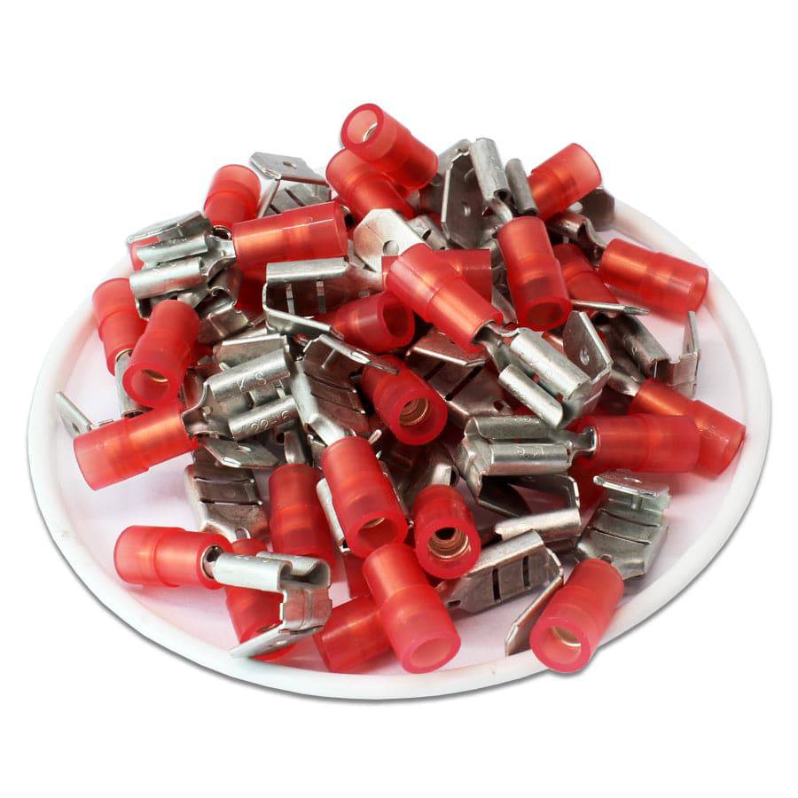 PBDNYD1-250 - Con aislamiento de nailon Piggyback Terminales 22-16 AWG - Double Crimp