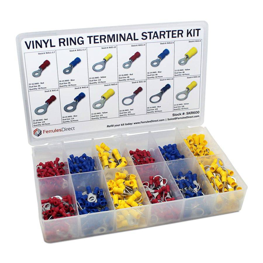 SKR600 - Vinyl Ring Terminal Basic Starter Kit - 575 pieces