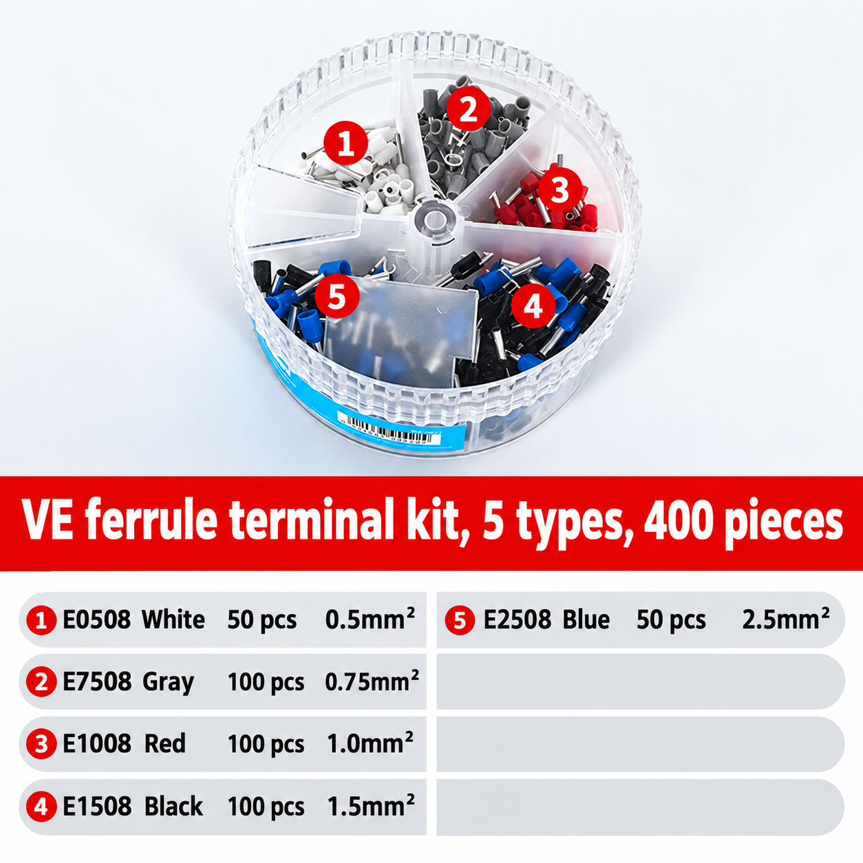 VE400 — Kit de terminales para cables