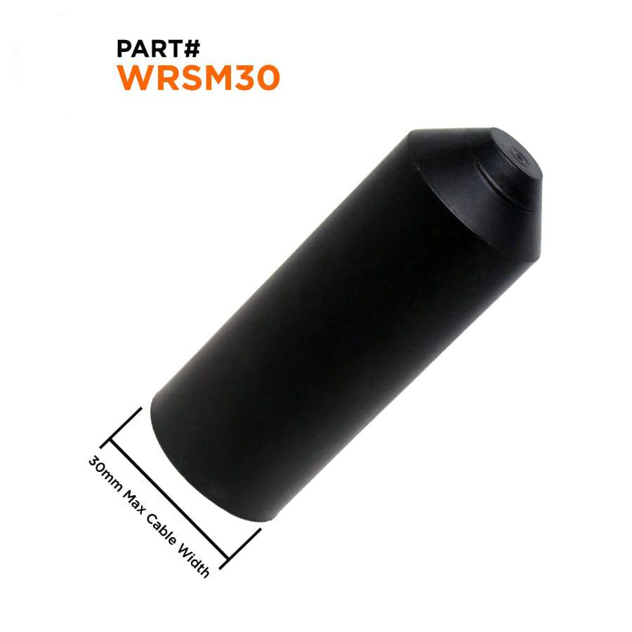 WRSM30 - 1-3/16" Heat Shrink End Cap, 3:1 Shrink Ratio, Adhesive Lined, UV Resistant, 1 Piece