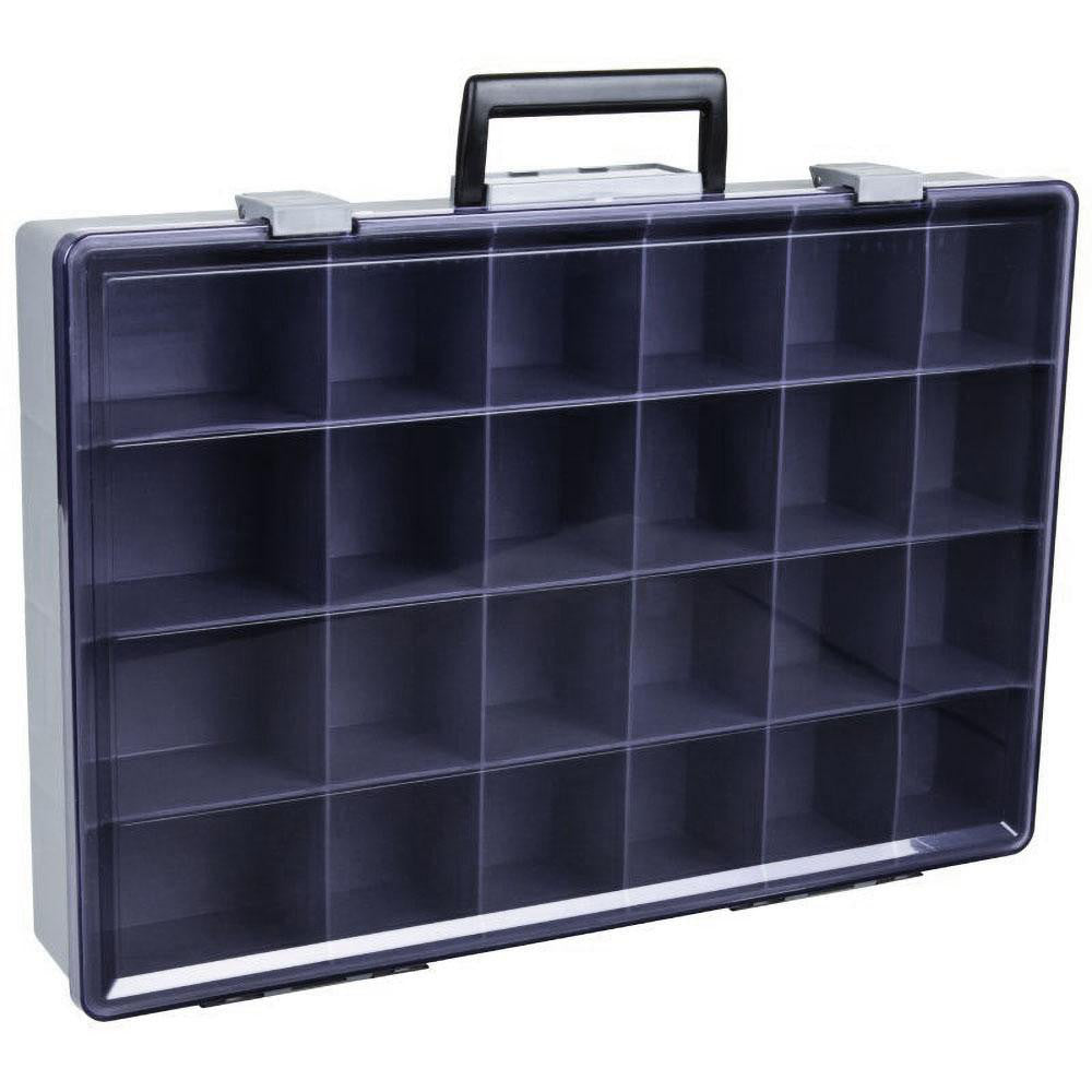 FLM1024-2 - 24 Compartment Gray Small Parts Storage Box, 1 Piece