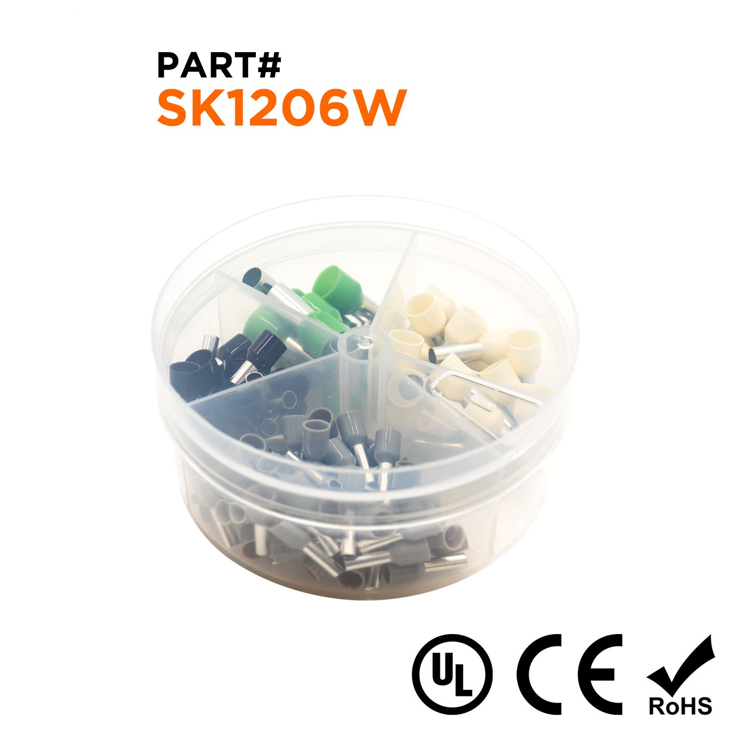 SK1206W - 12 a 6 AWG Single Insulated Punteras Mini Kit, 100 piezas, Series W, 1 Kit