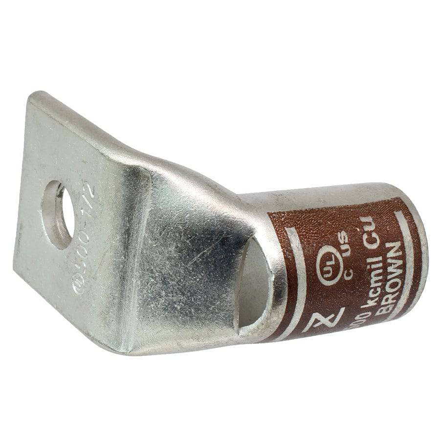 LBF50012 - 90 Degree Long Barrel Compression Lug - 500MCM - 1/2" Stud, 1 Piece