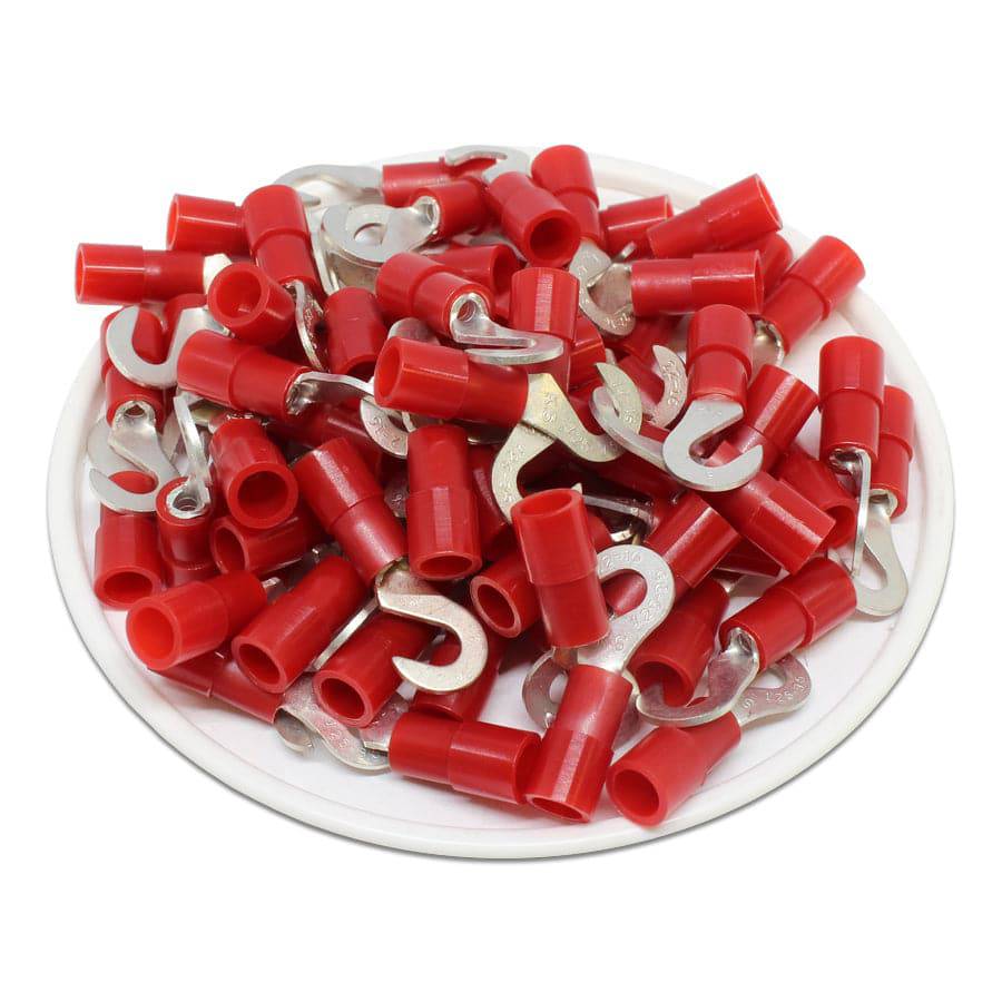 HNYB1-37 - Con aislamiento de nailon Hook Terminales - 22-16 AWG - Rojo - 100/pack