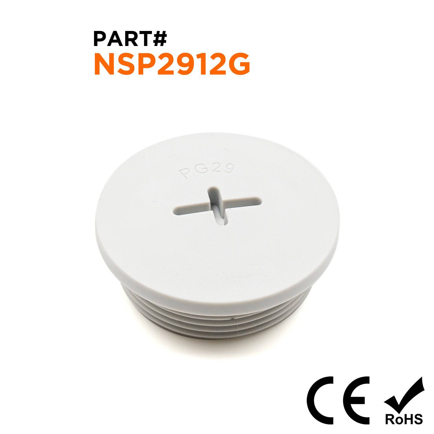 NSP2912G - PG29 De nailon Screw Plug - Gris
