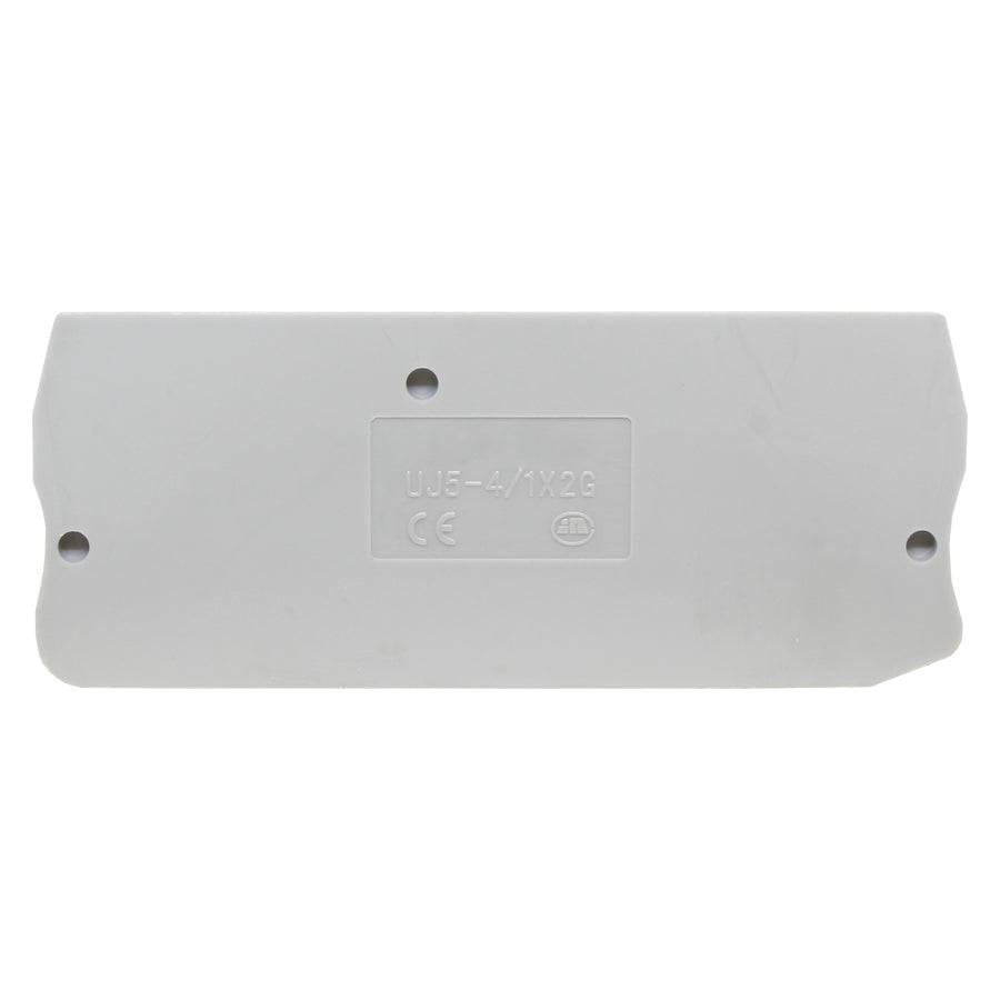 UJ5-4/1X2G -End Cover para Spring Cage Terminal Block, Gris