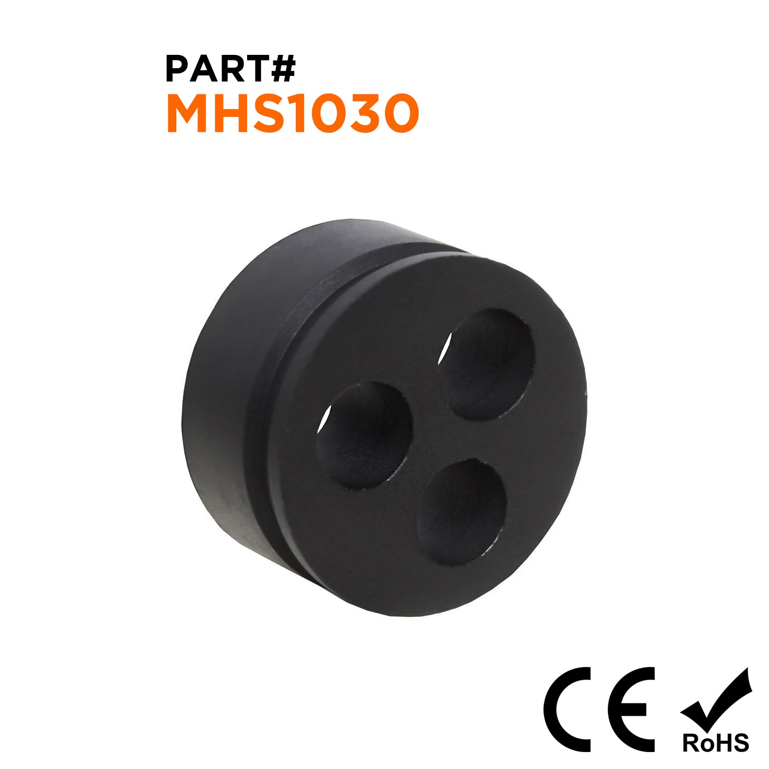 MHS1030 - Multiple Hole Cable Gland Seals, Sizes: NPT3/4", PG21, M25, 3-Hole x 7.2mm, IP68 - 1 Piece