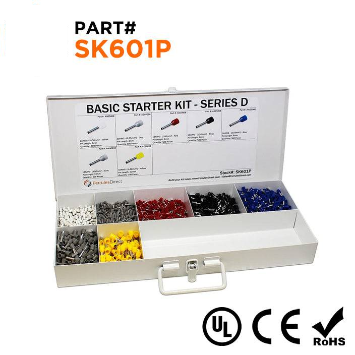 SK601P - 22 to 10 AWG Wire Ferrules Basic Kit, 2,850-Pieces, Series D, 1 Kit