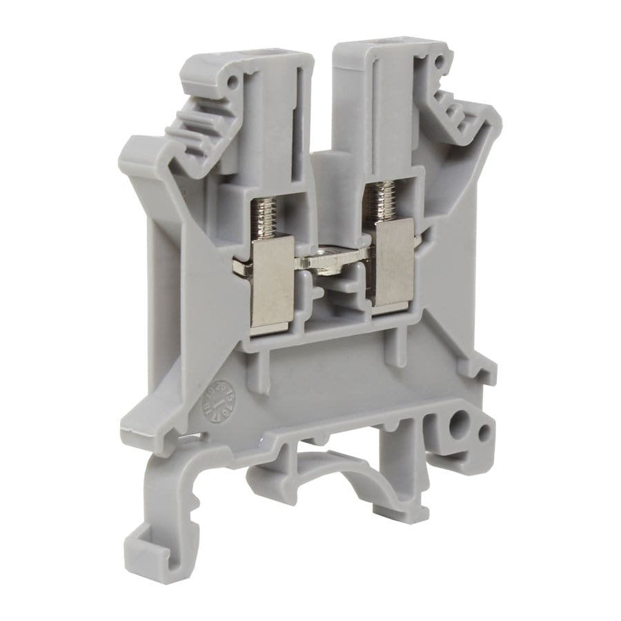 UKJ-2.5 - 24 a 12 AWG Screw Clamp, Feed-Thru, Terminal Block, 800v, UL Approved, Gris