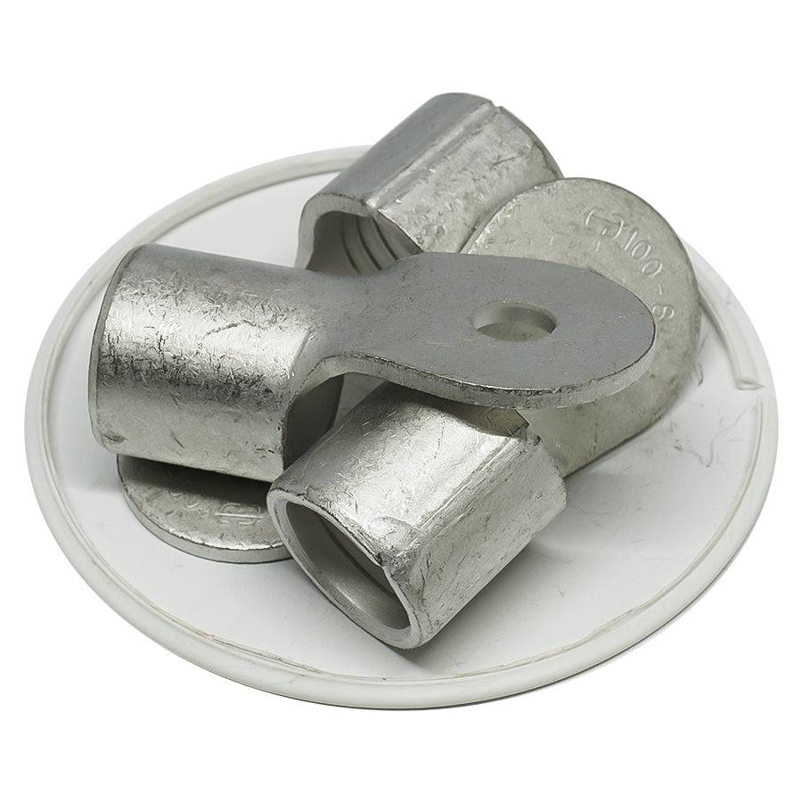 RNB100-8 - 4/0 AWG Non Insulated Ring Terminals, 5/16" Stud, 5 Pieces