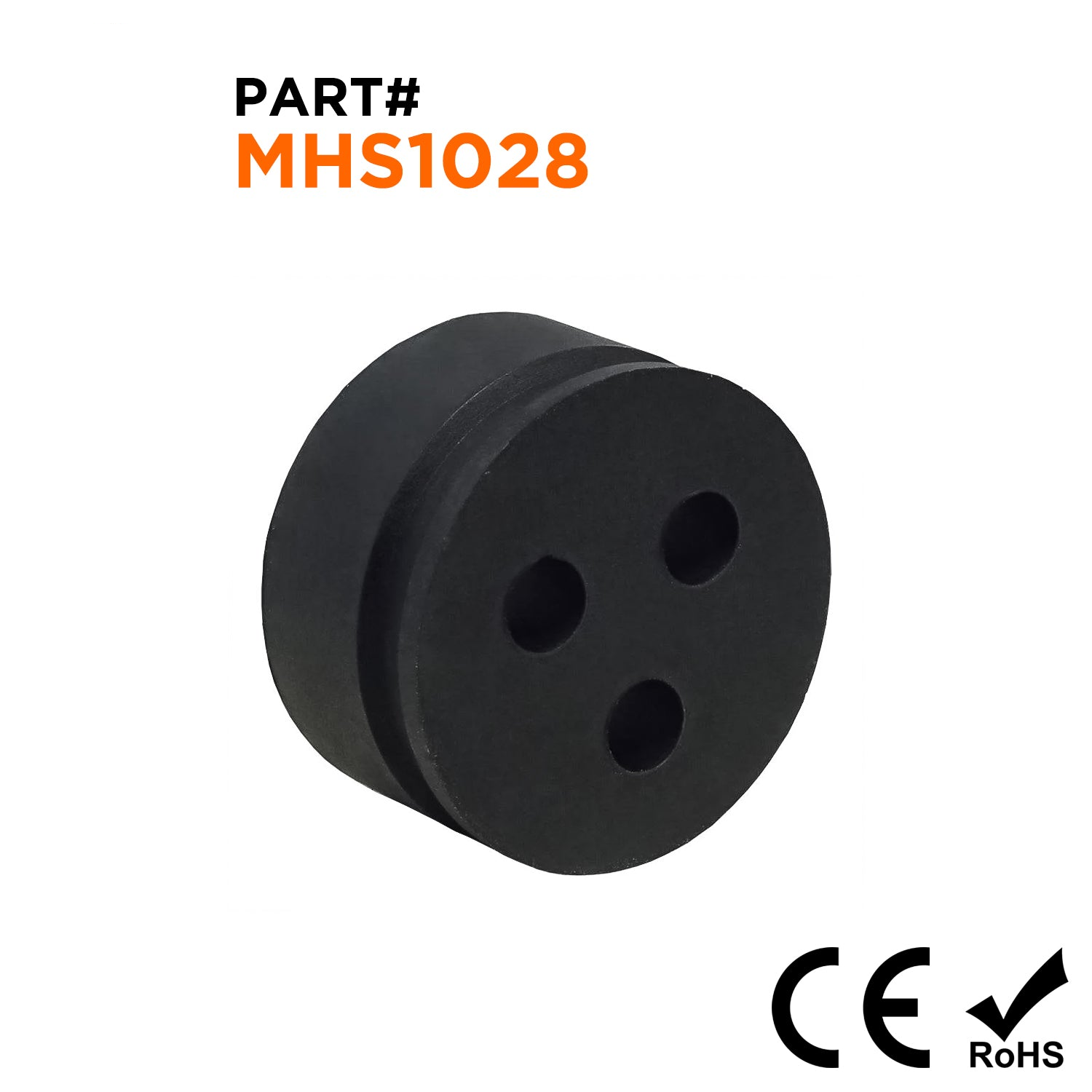 MHS1028 - Cable Gland Multi Hole Seals, Sizes: NPT3/4", PG21, M25, 3-Hole x 4.5mm, IP68, 1 Piece
