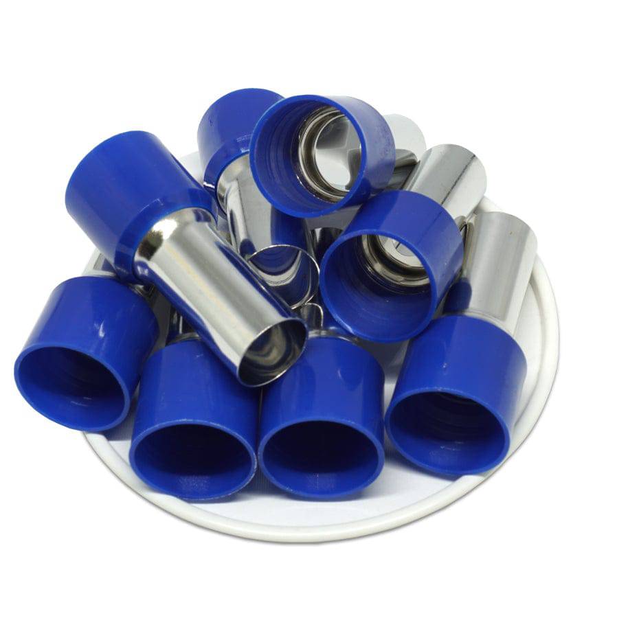 AD560030 - 0 & 1/0 AWG Single Insulated Punteras, 30mm Pin, Azul, 25 piezas