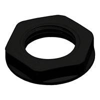 PG9 Thread Nylon Lock Nut for PG Cable Glands, Black, UL Approved, 1 Piece - PG09B-LN