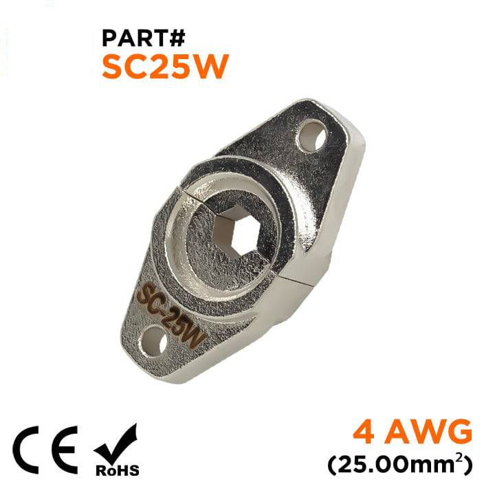 SC25W - Crimping Matriz para Compression Cable Lugs - 4 AWG - Hexagonal Perfil, 1 pieza