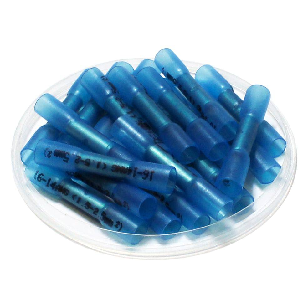 BHT2 - 16 a 14 AWG Polyethylene Heat Shrinkable Conectores de empalme a tope, 25 piezas