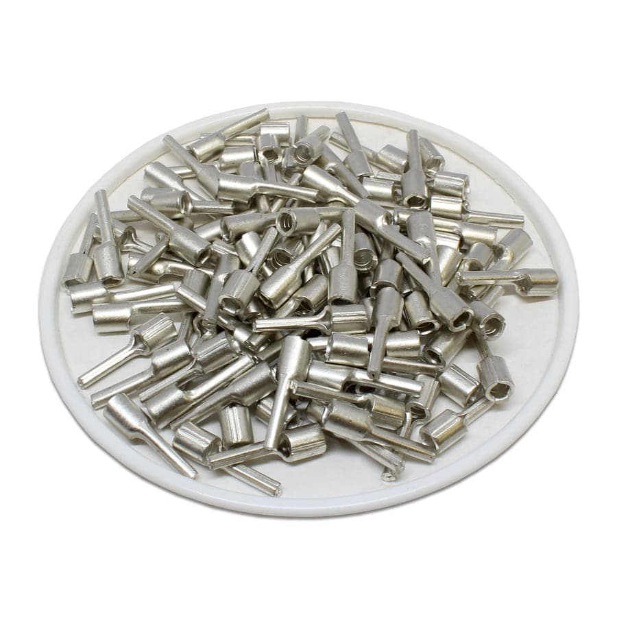 PTNB2-10 - 16 a 14 AWG Sin aislamiento Terminales de pin, 3/8" Pin, UL Approved, 100 piezas