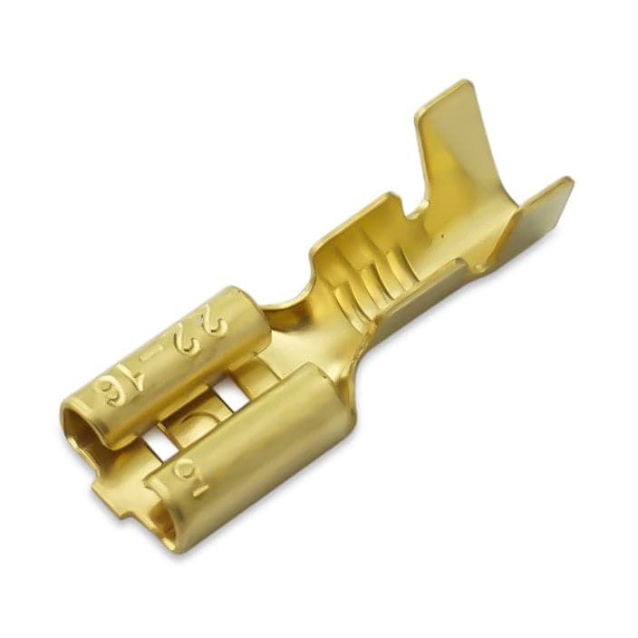 FM187-01B95 - 22-16AWG Open Barrel Female Quick Disconnect - NEMA Tab 0.5x4.8mm - 100 Pieces