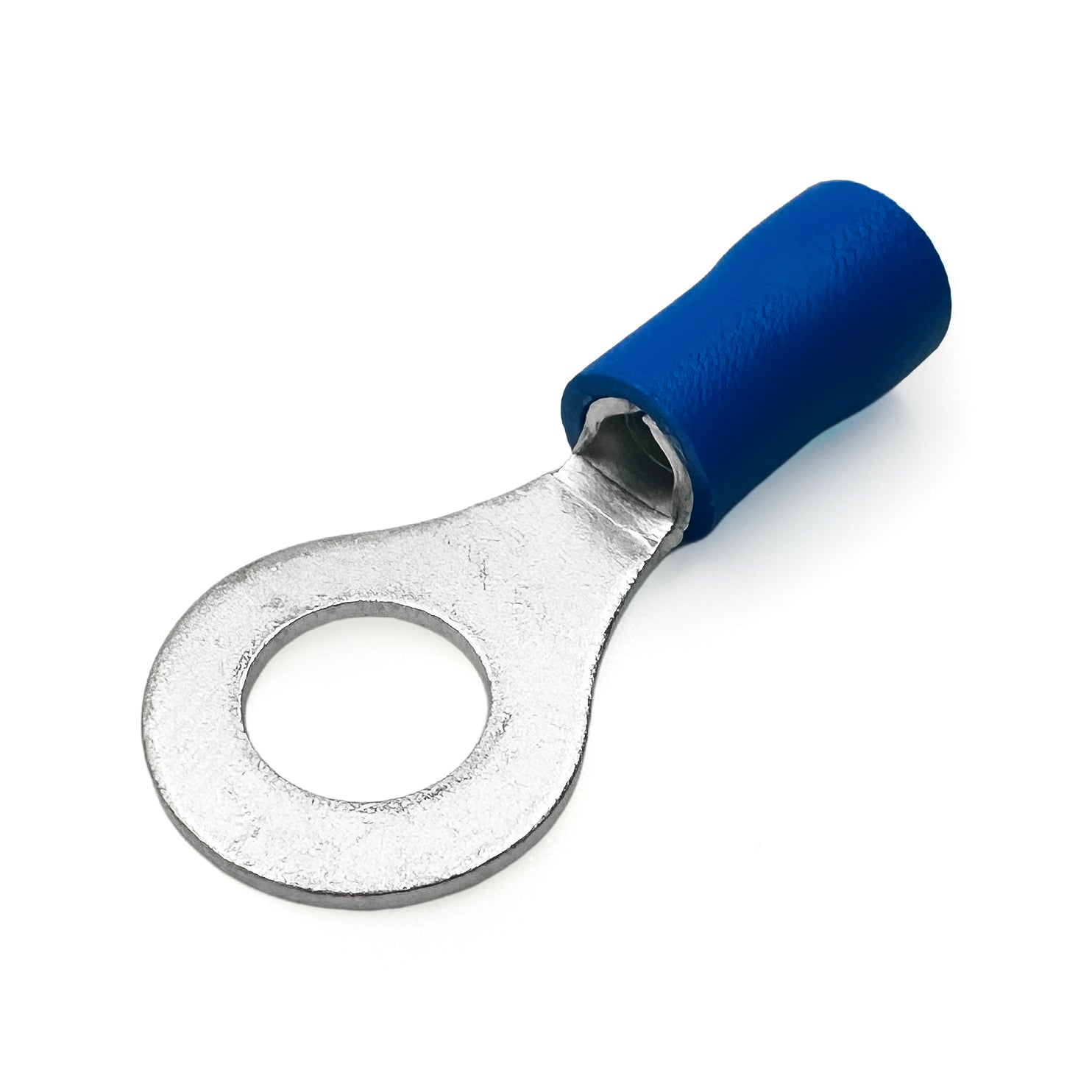 RV2-6M - 16 to 14 AWG PVC Vinyl Insulated Ring Terminals, 1/4" Stud, 100 Pieces