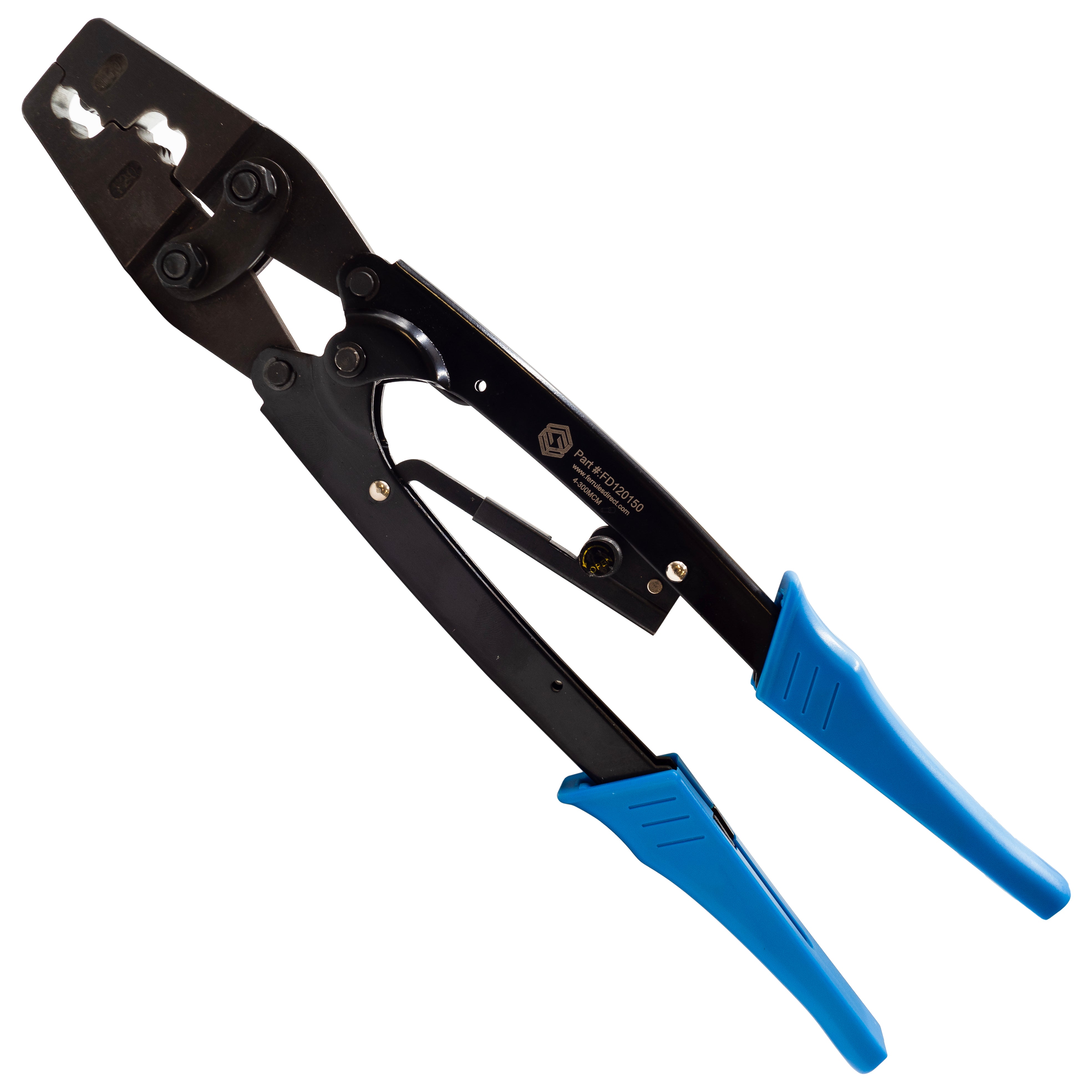 FD120150 - 4/O a 300 MCM Herramienta de crimpado para punteras, Ratchet, XL Longitud, B-Crimp Perfil, 1 pieza