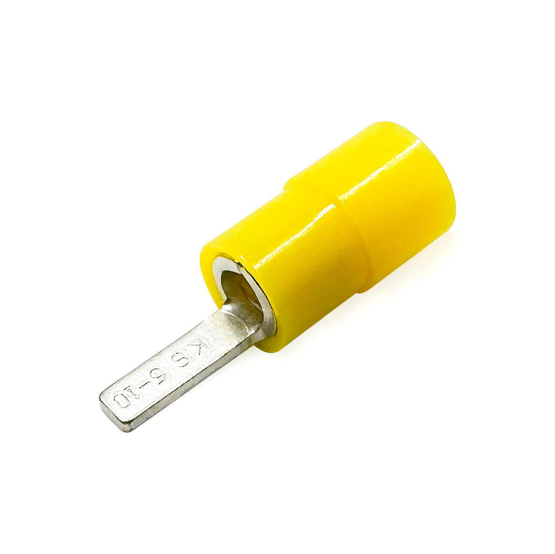 DBNYB5-10 - 12 a 10 AWG De nailon Flat Blade Terminales, Amarillo, 10mm Pin, 50 piezas
