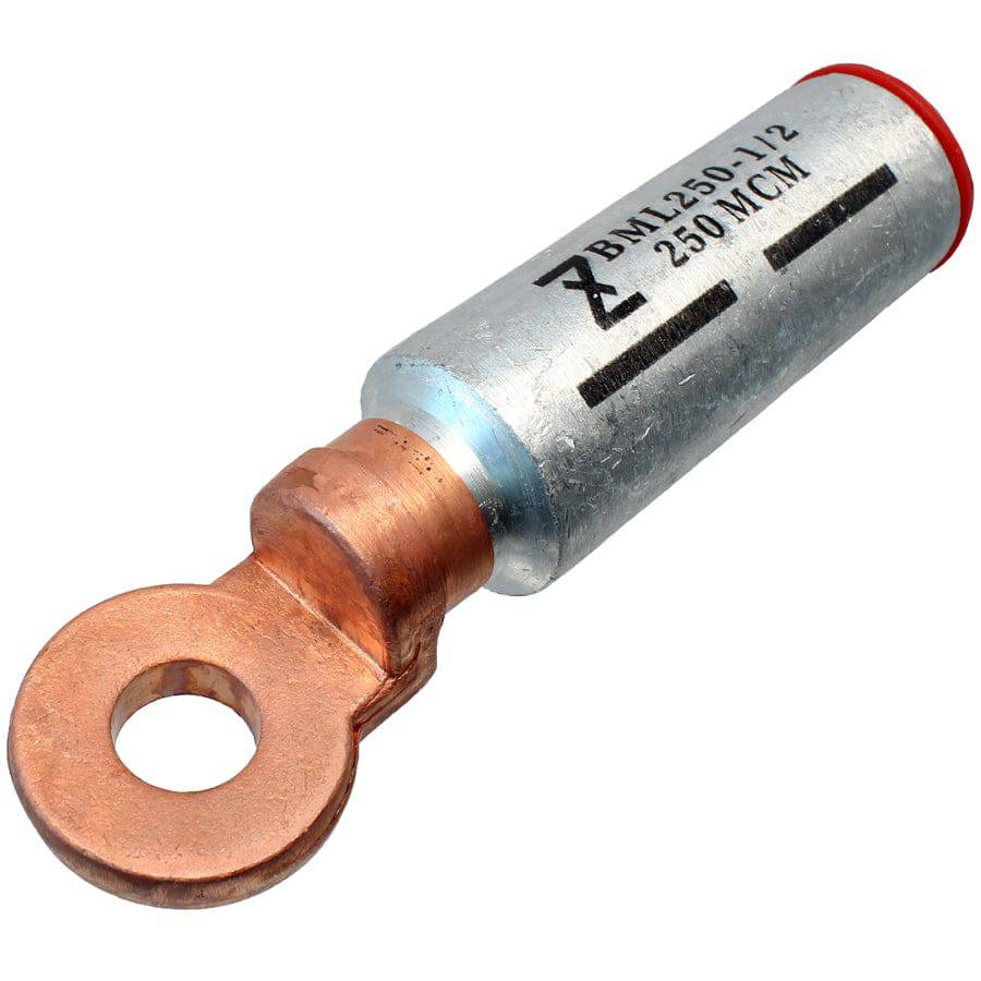 BML150-12 - 250 MCM Bi-metal Compression Lugs, 1/2" Orificio, 1 pieza