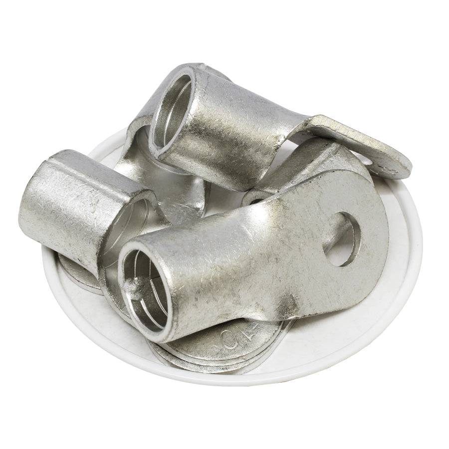 3/0 AWG Sin aislamiento Terminales de anillo, 5/16" Orificio, UL Approved, 10 piezas - RNB80-8