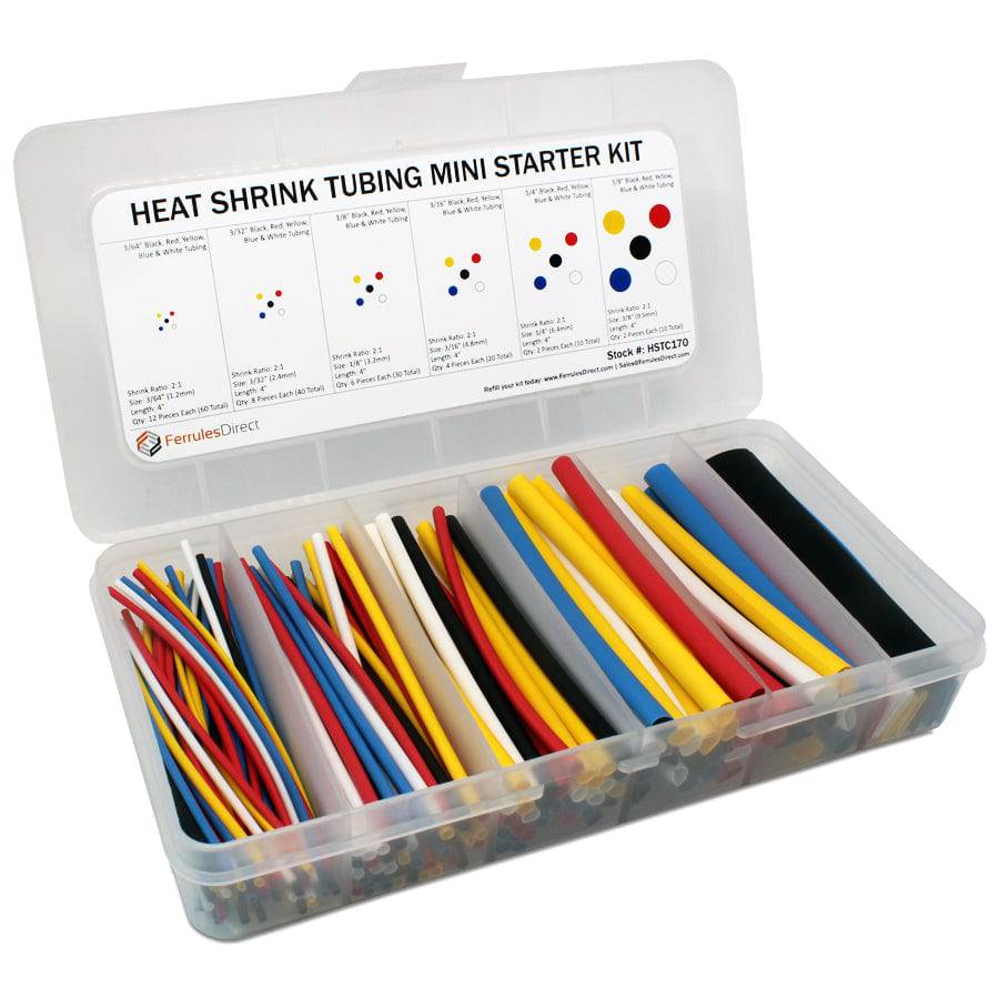 HSTC170 - 2:1 Ratio Mini Heat Shrink Tubing (Variety) - 3/64" to 3/8"
