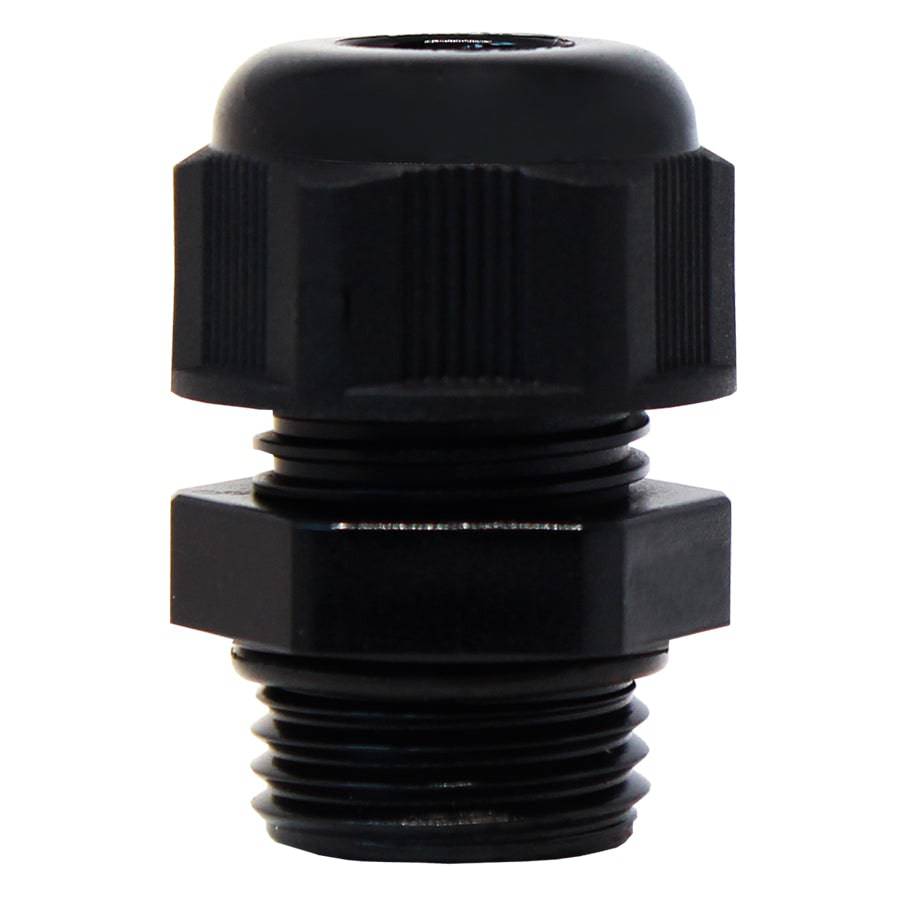P0908B - PG9 Thread Nylon Cable Gland, Black, Range: 3/16" to 5/16", UL Listed, IP68, IP69K -  1 Piece