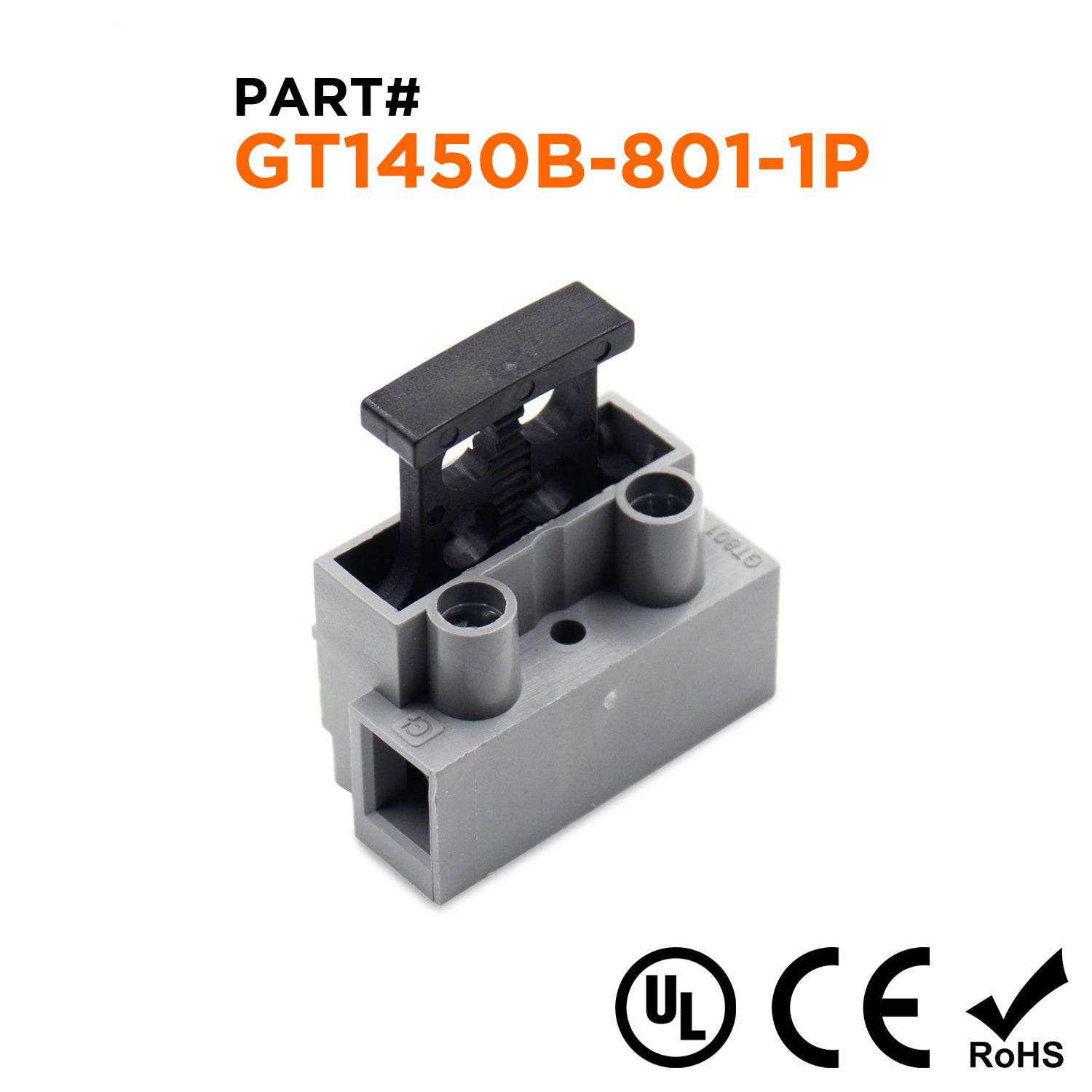 GT1450B-801-1P - Terminal Strip, 1 Pole, 10mm Pitch, UL Recognized, 1 Piece
