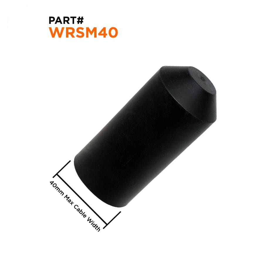 WRSM40 - 1-1/2" Heat Shrink End Cap, 2:1 Shrink Ratio, Adhesive Lined, UV Resistant, 1 Piece