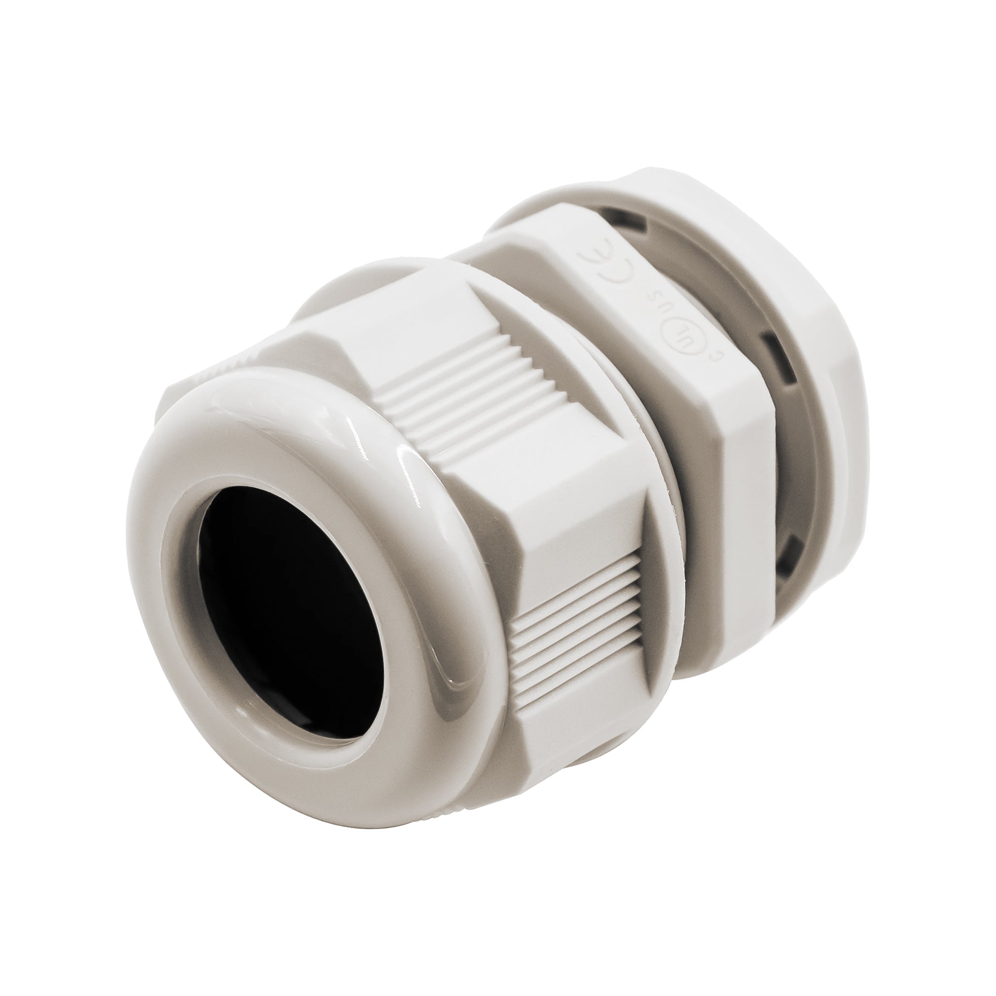 N3416BG - 3/4" NPT Thread Nylon Cable Gland, Beige, Range: 3/8" to 5/8", UL Listed, IP68, IP69K - 1 Piece