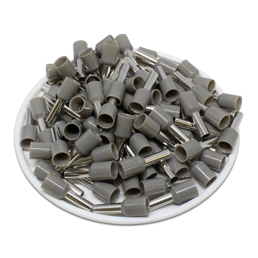 AW40009 - 12 AWG Insulated Punteras, 9mm Pin, Gris, UL Recognized, 500 piezas