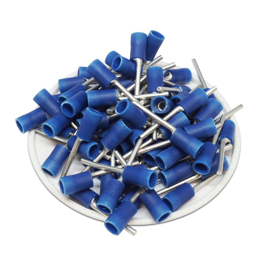 PTV2-18 - 16 a 14 AWG Con aislamiento de vinilo Terminales de pin, 11/16" Pin, UL Recognized, 100 piezas