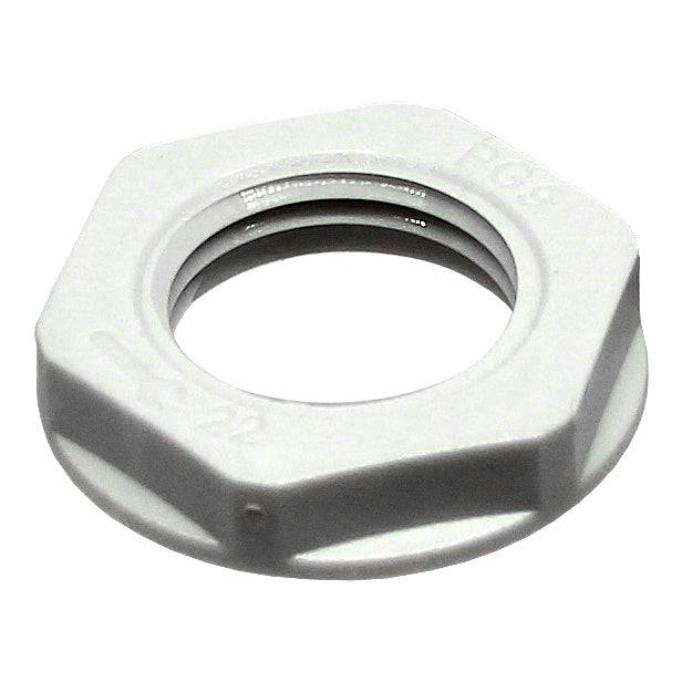 M16GY-LN - M16 Rosca De nailon Lock Nut para Metric Prensaestopas, Gris, UL Approved, 1 pieza