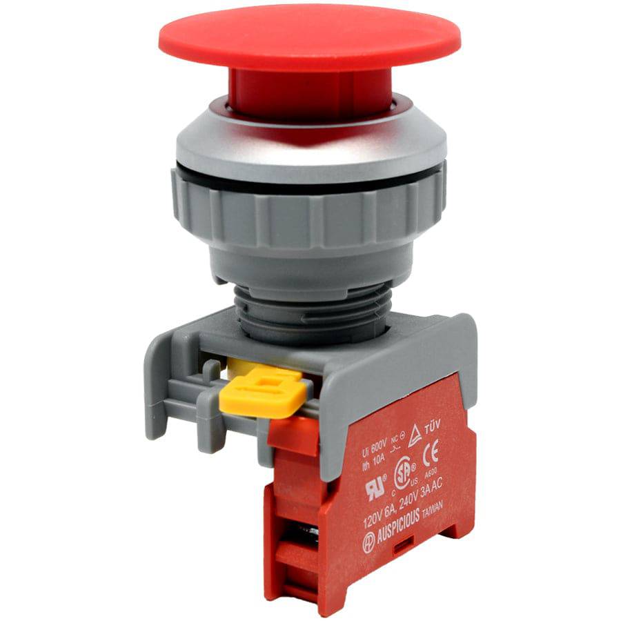 XE30-1/C-RD - Push Button - 1 Contact (1/C) - 30mm - Rojo