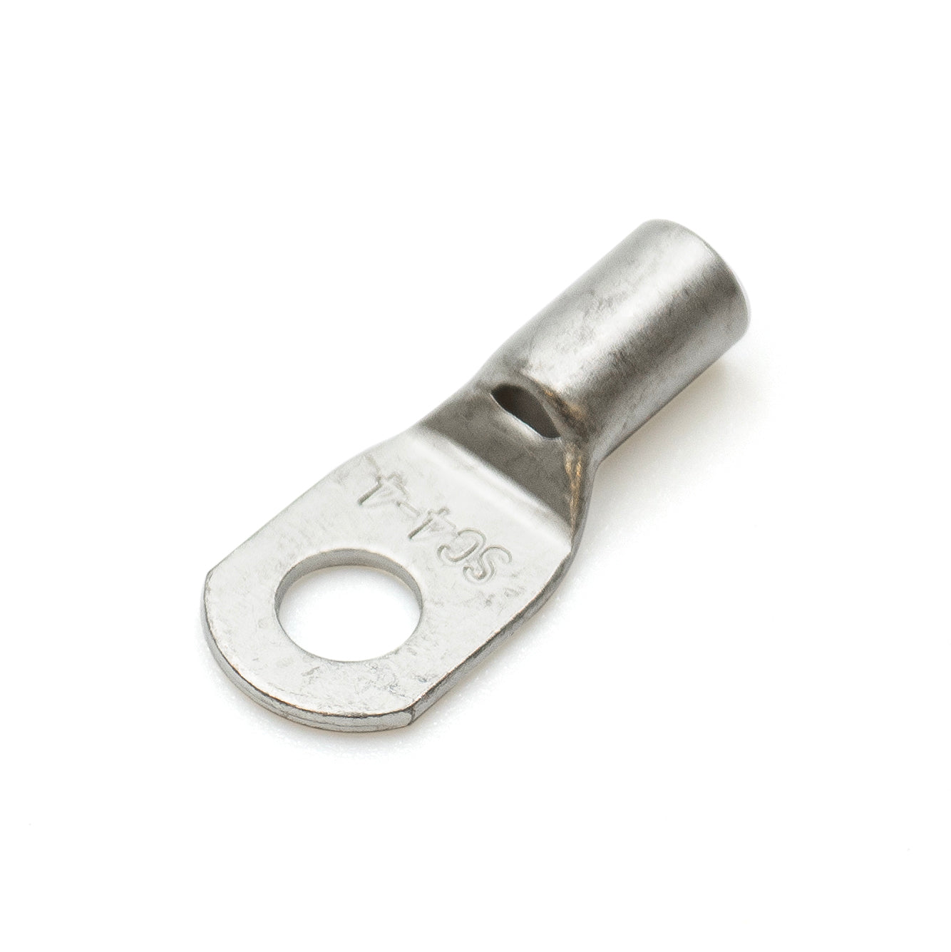 SCH44 - 12 AWG Non Insulated Tubular Ring Lugs, #8 Stud, 100 Pieces