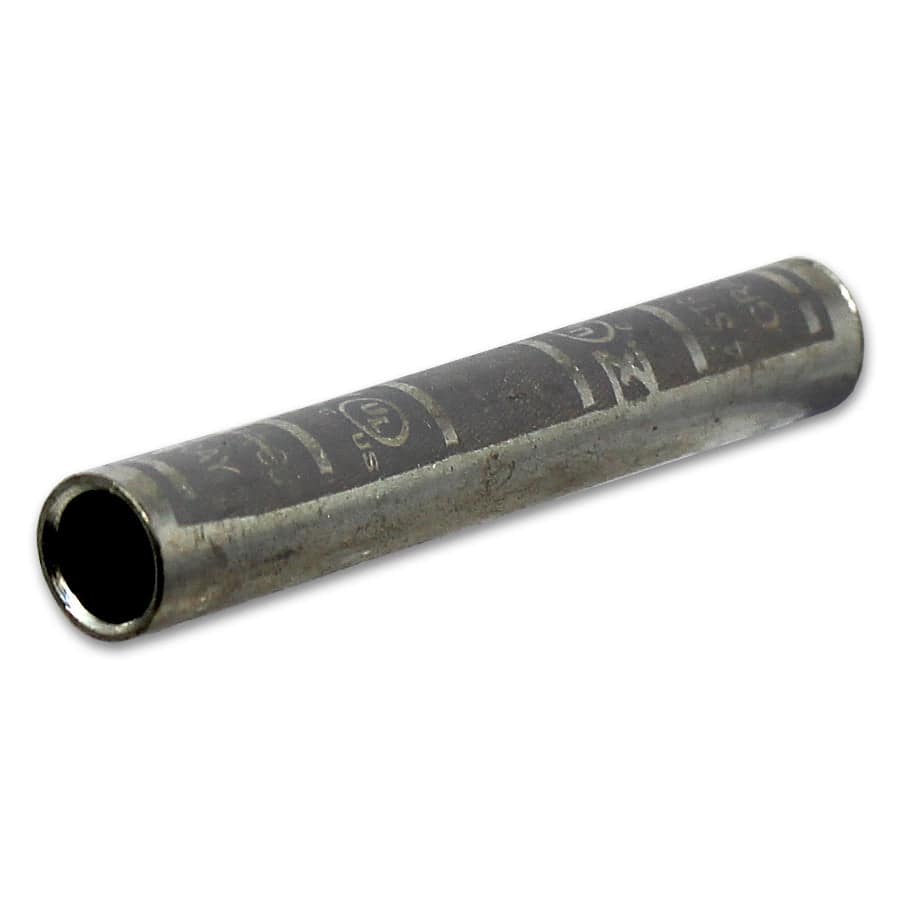 LC4 - 4 AWG De cobre Compression Splice Conectores, Barril largo, Gris, 1 pieza