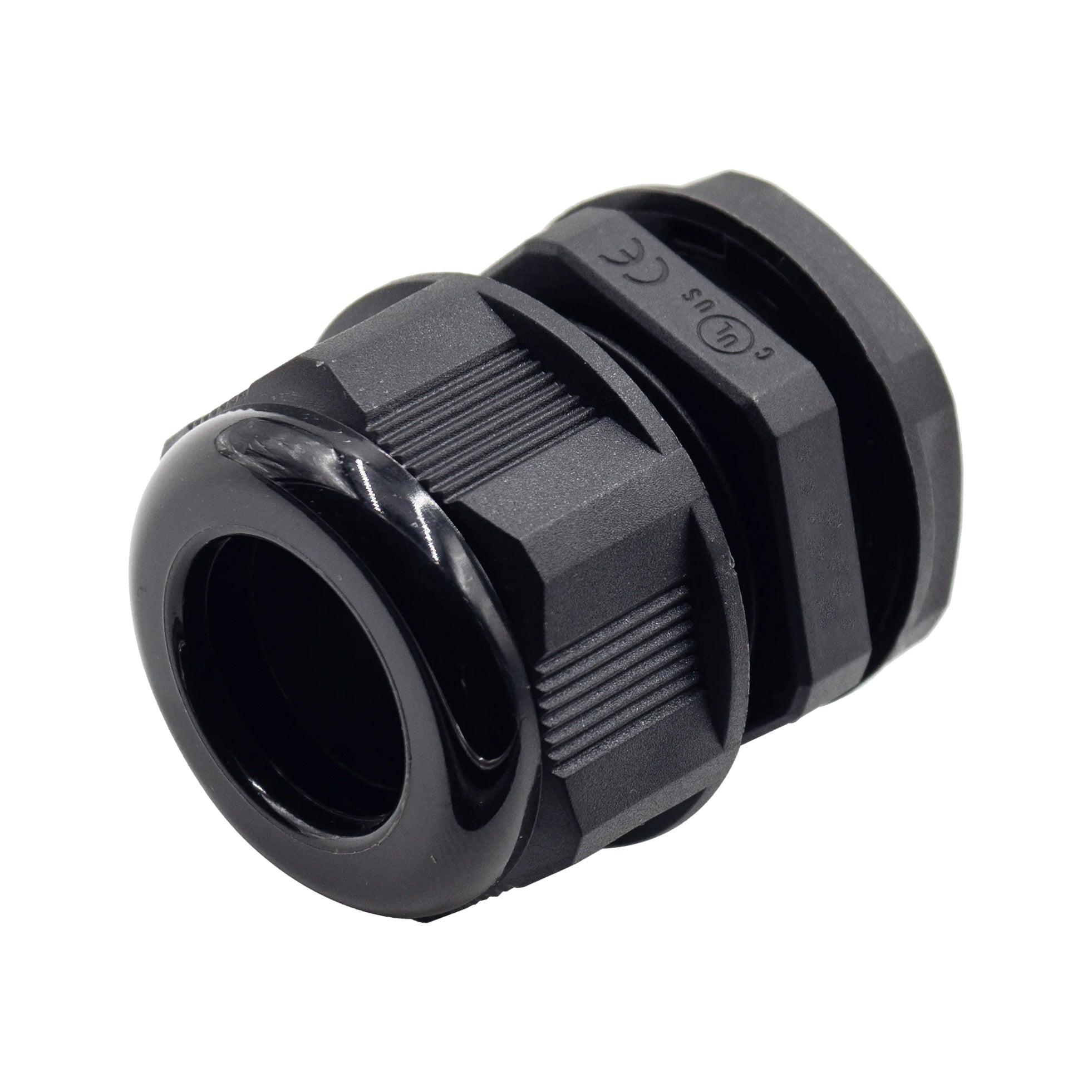 N3416B - 3/4" NPT Thread Nylon Cable Gland, Black, Range: 3/8" to 5/8", UL Listed, IP68, IP69K - 1 Piece
