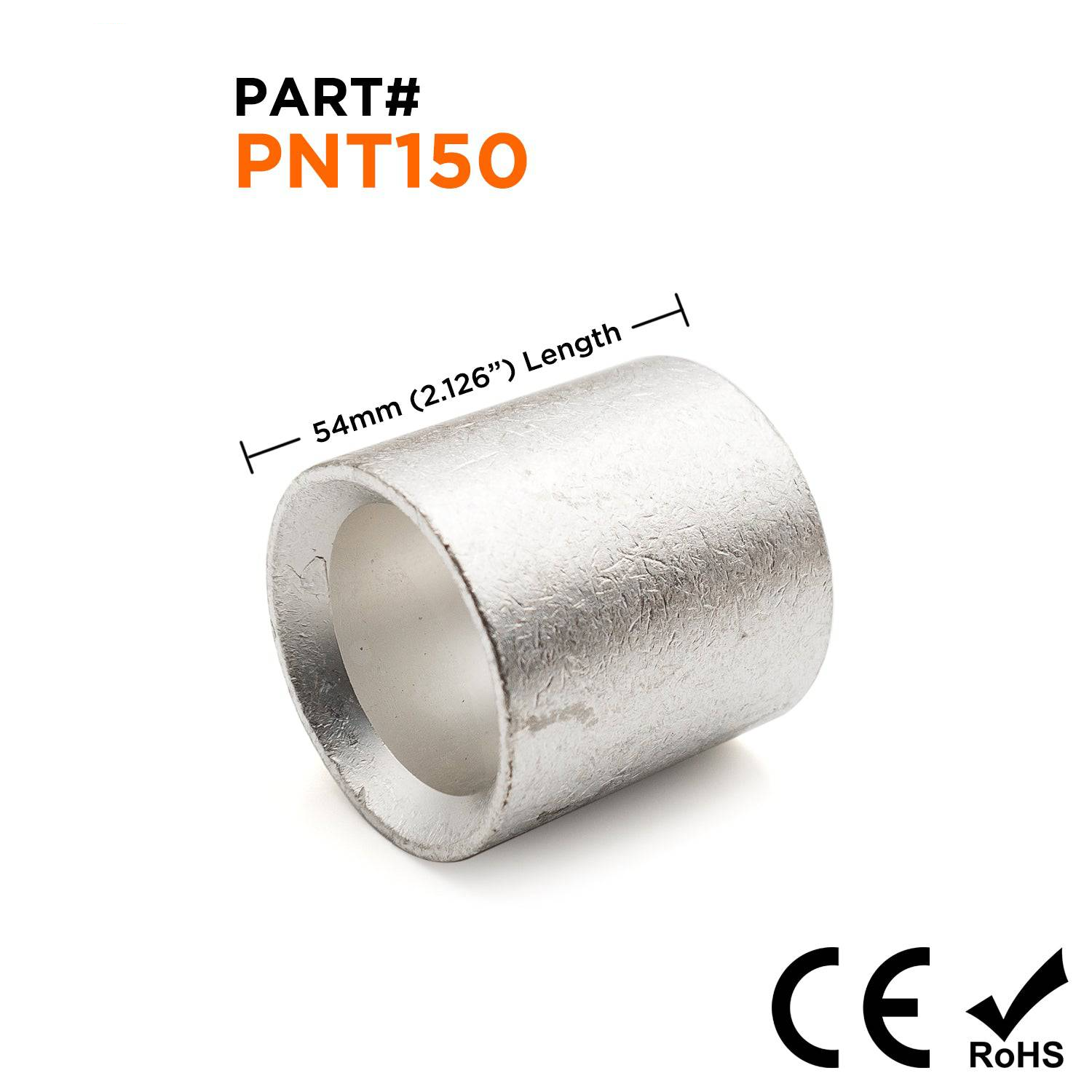 PNT150 - 250-300 MCM Sin aislamiento Parallel Conectores, 1 1/16" Longitud, UL Approved, 25 piezas