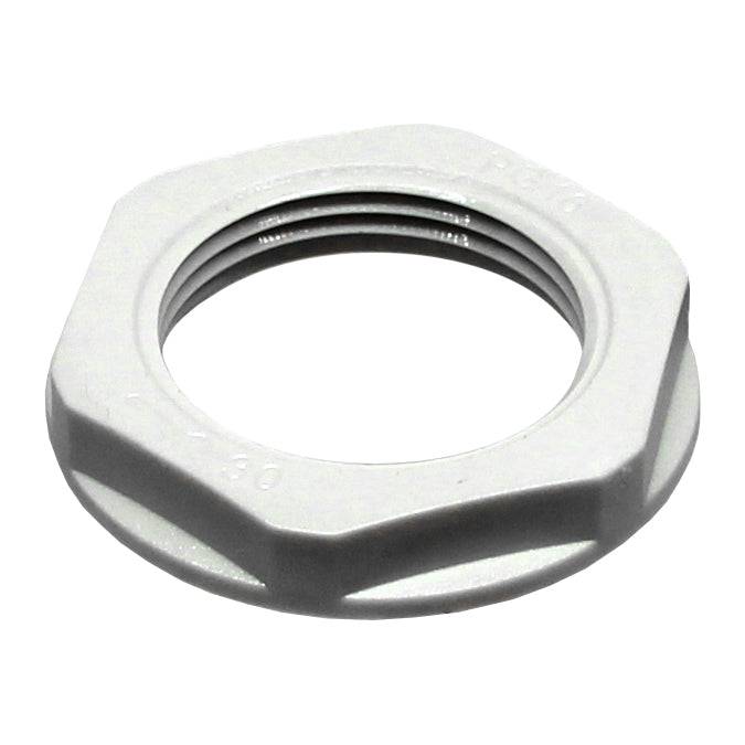 M25GY-LN - M25 Thread Nylon Lock Nut for Metric Cable Glands, Gray, UL Approved, 1 Piece