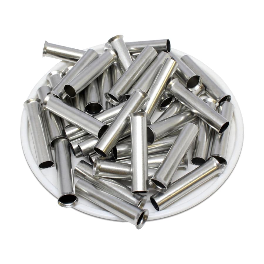 SF133025 - 6 AWG (Small Diameter) Non Insulated Wire Ferrules, 25mm Pin, 250 Pieces