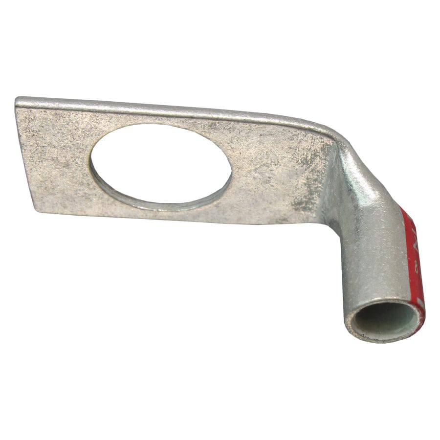 SBF812 - 90 Degree Barril corto Terminal de compresión - 8 AWG - 1/2" Orificio, 1 pieza