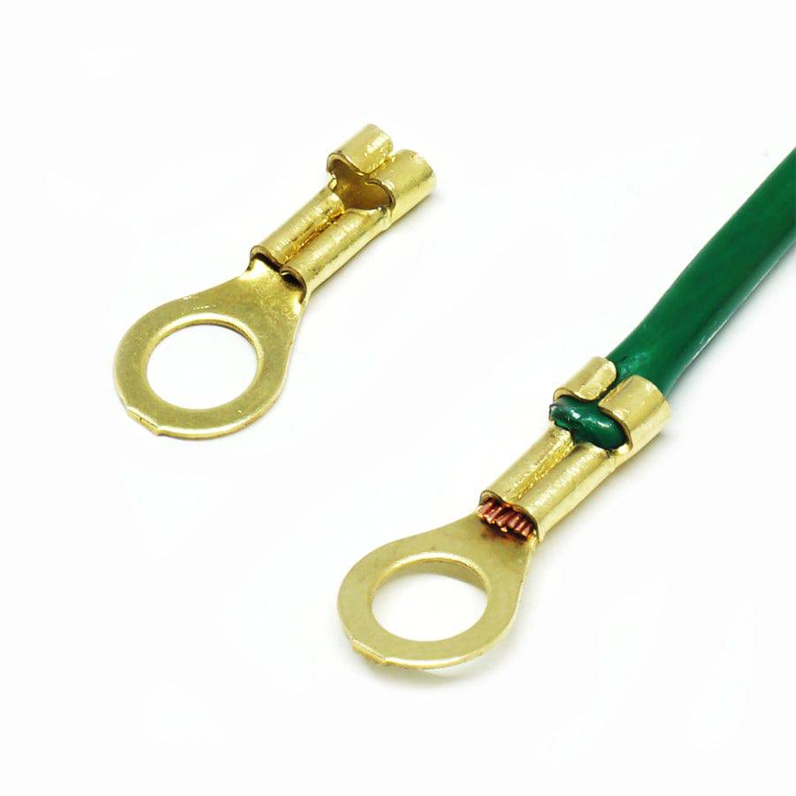 RM040-01B9L - Open Barrel Ring Terminal - 22-16 AWG - #8 Orificio