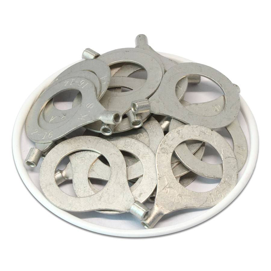 RNB2-16 - 16 a 14 AWG Sin aislamiento Terminales de anillo, 5/8" Orificio, UL Recognized, 50 piezas