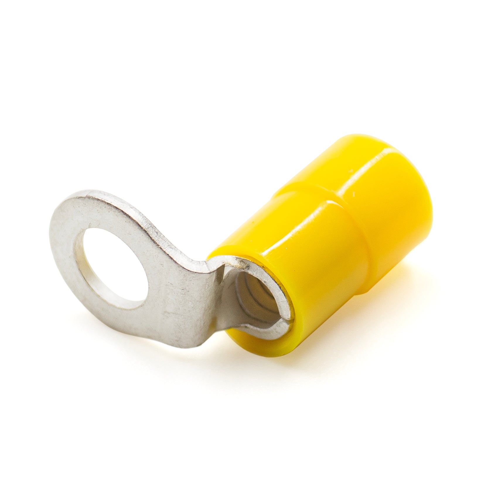 90D5-5A - 12 to 10 AWG Right Angle Nylon Ring Terminals, #10 Stud, 50 Pieces